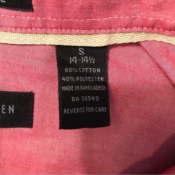 Van Heusen Regular Fit Long Sleeve Dress Shirt with Button Collar Size Small - Picture 13 of 14